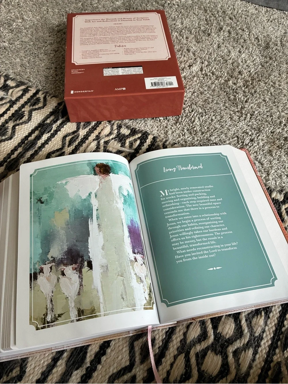 Amplified Holy Bible - Anne Neilson Angel Art Series (White Reddish Cover) SALE!